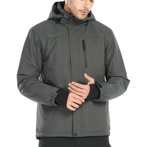 image:imageFREE SOLDIER Mens Waterproof Ski Snow Jacket Fleece Lined Warm Winter Rain Jacket with Hood Fully Taped SeamsGray