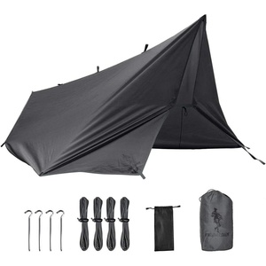 image:imageFREE SOLDIER Tarp Waterproof 3 x 3 m Ultralight Tent Tarpaulin UV Protection Camping Awning Tent Outdoor Large Tarp for Camping Hiking Outdoor Activities Olive GreenGray
