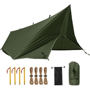 image:imageFree Soldier Tarp Waterproof 3 x 3 m Ultralight Tent Tarpaulin UV Protection Camping Awning Tent Outdoor Large Tarp for Camping Hiking Outdoor Activities Chestnut BrownGreen Military Green
