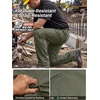 image:imageFREE SOLDIER Mens Work Pants Waterproof Cargo Pants  Relaxed Fit Utility Pants Stretchy Mens Ripstop Work Pants Breathable 5 Pockets Adjustable WaistbandOlive