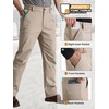 image:imageFREE SOLDIER Mens Work Pants Waterproof Cargo Pants  Relaxed Fit Utility Pants Stretchy Mens Ripstop Work Pants Breathable 5 Pockets Adjustable WaistbandKhaki