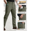 image:imageFREE SOLDIER Mens Work Pants Waterproof Cargo Pants  Relaxed Fit Utility Pants Stretchy Mens Ripstop Work Pants Breathable 5 Pockets Adjustable WaistbandOlive