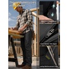 image:imageFREE SOLDIER Mens Work Pants Waterproof Cargo Pants  Relaxed Fit Utility Pants Stretchy Mens Ripstop Work Pants Breathable 5 Pockets Adjustable WaistbandBlack