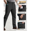 image:imageFREE SOLDIER Mens Work Pants Waterproof Cargo Pants  Relaxed Fit Utility Pants Stretchy Mens Ripstop Work Pants Breathable 5 Pockets Adjustable WaistbandBlack
