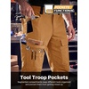 image:imageFREE SOLDIER Mens Work Utility Safety Pants Stretch Cargo Pants  15 Pockets Water Resistant AntiStatic HighWaist Tactical Work Pants for Hiking Camping FishingAcorn Brown