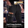 image:imageFREE SOLDIER Mens Work Utility Safety Pants Stretch Cargo Pants  15 Pockets Water Resistant AntiStatic HighWaist Tactical Work Pants for Hiking Camping FishingBlack