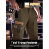 image:imageFREE SOLDIER Mens Work Utility Safety Pants Stretch Cargo Pants  15 Pockets Water Resistant AntiStatic HighWaist Tactical Work Pants for Hiking Camping FishingMoss Green