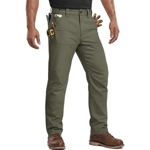 image:imageFREE SOLDIER Mens Work Pants Waterproof Cargo Pants  Relaxed Fit Utility Pants Stretchy Mens Ripstop Work Pants Breathable 5 Pockets Adjustable WaistbandOlive