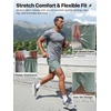 image:imageFREE SOLDIER 2 Pack Mens 9 Quick Dry Athletic Shorts  Lightweight 4Way Stretch Hidden Pockets Elastic Waistband for Gym Workout Running Basketball CasualGreygreen