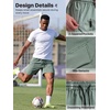 image:imageFREE SOLDIER 2 Pack Mens 9 Quick Dry Athletic Shorts  Lightweight 4Way Stretch Hidden Pockets Elastic Waistband for Gym Workout Running Basketball CasualGreygreen