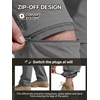 image:imageFREE SOLDIER Mens Convertible Hiking Pants Quick Dry Zip Off Fishing Pants  with Belt Adjustable Drawstring UPF 50 Outdoor Lightweight Travel Pants 4Way Stretch Waterproof and BreathableGray