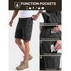image:imageFREE SOLDIER Mens Convertible Hiking Pants Quick Dry Zip Off Fishing Pants  with Belt Adjustable Drawstring UPF 50 Outdoor Lightweight Travel Pants 4Way Stretch Waterproof and BreathableBlack