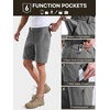image:imageFREE SOLDIER Mens Convertible Hiking Pants Quick Dry Zip Off Fishing Pants  with Belt Adjustable Drawstring UPF 50 Outdoor Lightweight Travel Pants 4Way Stretch Waterproof and BreathableGray