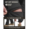 image:imageFREE SOLDIER Mens Convertible Hiking Pants Quick Dry Zip Off Fishing Pants  with Belt Adjustable Drawstring UPF 50 Outdoor Lightweight Travel Pants 4Way Stretch Waterproof and BreathableBlack