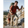 image:imageFREE SOLDIER Mens Outdoor Cargo Hiking Pants with Belt Lightweight Waterproof Quick Dry Tactical Pants Nylon Spandex Dark Gray 30W30L