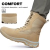 image:imageFREE SOLDIER Mens Waterproof Side Zip Work 8 Tactical Boot  Side Zipper For Easy OnOff Waterproof Arch Support AntiSlip AllDay Comfort For Motorcycle Hiking Outdoor WorkSand