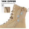 image:imageFREE SOLDIER Mens Waterproof Side Zip Work 8 Tactical Boot  Side Zipper For Easy OnOff Waterproof Arch Support AntiSlip AllDay Comfort For Motorcycle Hiking Outdoor WorkSand