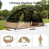 image:imageFree Soldier Camping Tent Outdoor Ultralight Single Man Tent in Camouflage Outdoor Camping 1 Person Tent Adventure Fishing Tent Easy to Assemble and Carry Mosquito Protection WaterproofCamouflage pattern