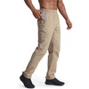 image:imageFREE SOLDIER Mens Sports Outdoor Lightweight Athletic Hiking Pants  Waterproof with Elastic Waist QuickDry 4Way Stretch Adjustable Drawstring for Running CasualKhaki