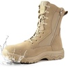 image:imageFREE SOLDIER Mens Waterproof Side Zip Work 8 Tactical Boot  Side Zipper For Easy OnOff Waterproof Arch Support AntiSlip AllDay Comfort For Motorcycle Hiking Outdoor WorkSand