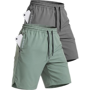 image:imageFREE SOLDIER 2 Pack Mens 9 Quick Dry Athletic Shorts  Lightweight 4Way Stretch Hidden Pockets Elastic Waistband for Gym Workout Running Basketball CasualGreygreen