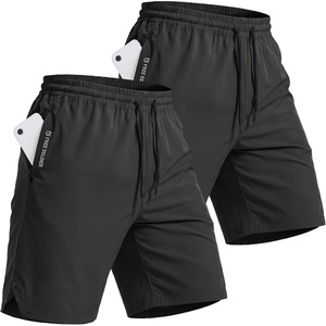 image:imageFREE SOLDIER 2 Pack Mens 9 Quick Dry Athletic Shorts  Lightweight 4Way Stretch Hidden Pockets Elastic Waistband for Gym Workout Running Basketball CasualBlackblack