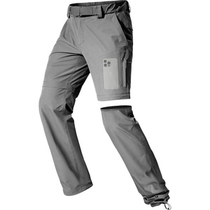 image:imageFREE SOLDIER Mens Convertible Hiking Pants Quick Dry Zip Off Fishing Pants  with Belt Adjustable Drawstring UPF 50 Outdoor Lightweight Travel Pants 4Way Stretch Waterproof and BreathableGray