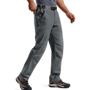 image:imageFREE SOLDIER Mens Outdoor Cargo Hiking Pants with Belt Lightweight Waterproof Quick Dry Tactical Pants Nylon Spandex Dark Gray 30W30L