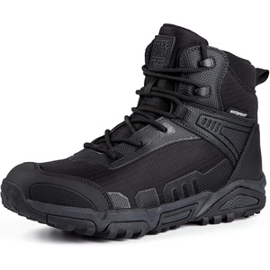 image:imageFREE SOLDIER Mens Waterproof Hiking Boots Lightweight Work Boots Military Tactical Boots Durable Combat BootsBlack 105w