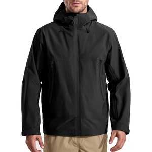 image:imageFREE SOLDIER Mens Waterproof Rain Jacket Lightweight Breathable Hooded Shell for Hiking Travel CampingBlack
