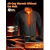 image:imageFREE SOLDIER Mens Quarter Zip Fleece Pullover Warm Athletic SweatershirtBlack