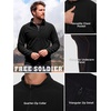 image:imageFREE SOLDIER Mens Quarter Zip Fleece Pullover Warm Athletic SweatershirtBlack