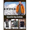 image:imageFREE SOLDIER Mens Quarter Zip Fleece Pullover Warm Athletic SweatershirtGreen