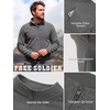 image:imageFREE SOLDIER Mens Quarter Zip Fleece Pullover Warm Athletic SweatershirtGrey