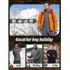 image:imageFREE SOLDIER Mens Quarter Zip Fleece Pullover Warm Athletic SweatershirtGrey