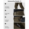 image:imageFREE SOLDIER Mens Tactical Pants Ripstop Work Cargo Hiking PantsMoss Green