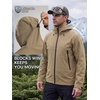 image:imageFREE SOLDIER Mens Waterproof Rain Jacket Windbreaker with HoodMud