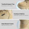 image:imageFREE SOLDIER Waterproof Hiking Boots Mens Tactical Work Boots Breathable Desert Boots 6 Inches Lightweight Military BootsTan to Slim Style