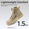 image:imageFREE SOLDIER Waterproof Hiking Boots Mens Tactical Work Boots Breathable Desert Boots 6 Inches Lightweight Military BootsTan to Slim Style