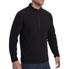 image:imageFREE SOLDIER Mens Quarter Zip Fleece Pullover Warm Athletic SweatershirtBlack