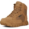 image:imageFREE SOLDIER Waterproof Hiking Boots Mens Tactical Work Boots Breathable Desert Boots 6 Inches Lightweight Military BootsBrown a Slim Style