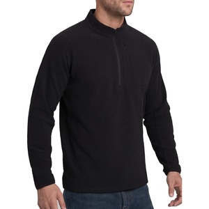 image:imageFREE SOLDIER Mens Quarter Zip Fleece Pullover Warm Athletic SweatershirtBlack