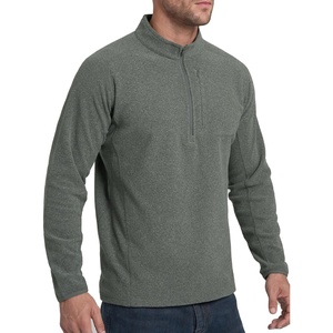 image:imageFREE SOLDIER Mens Quarter Zip Fleece Pullover Warm Athletic SweatershirtGreen