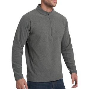 image:imageFREE SOLDIER Mens Quarter Zip Fleece Pullover Warm Athletic SweatershirtGrey