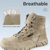 image:imageFREE SOLDIER Mens Tactical Boots 6 Inch High Quality Genuine Leather Ultralight Breathable for Military Hiking Allterrain Use tan 10 US