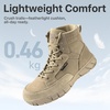 image:imageFREE SOLDIER Mens Tactical Boots 6 Inch High Quality Genuine Leather Ultralight Breathable for Military Hiking Allterrain Use tan 10 US