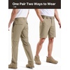 image:imageMens Convertible Hiking Pants Quick Dry Zip Off Fishing Pants Mud 34W